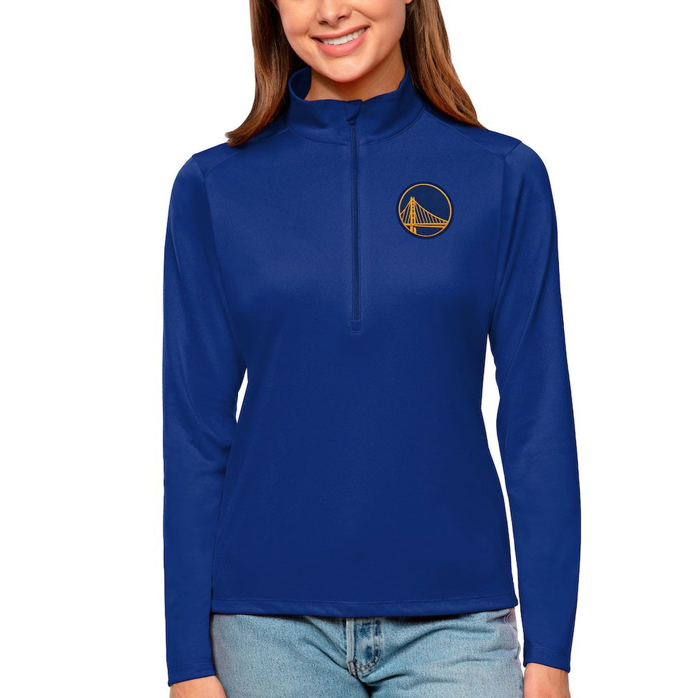 Golden State Warriors Antigua Women's Tribute Half-Zip Top sale - Royal outlet