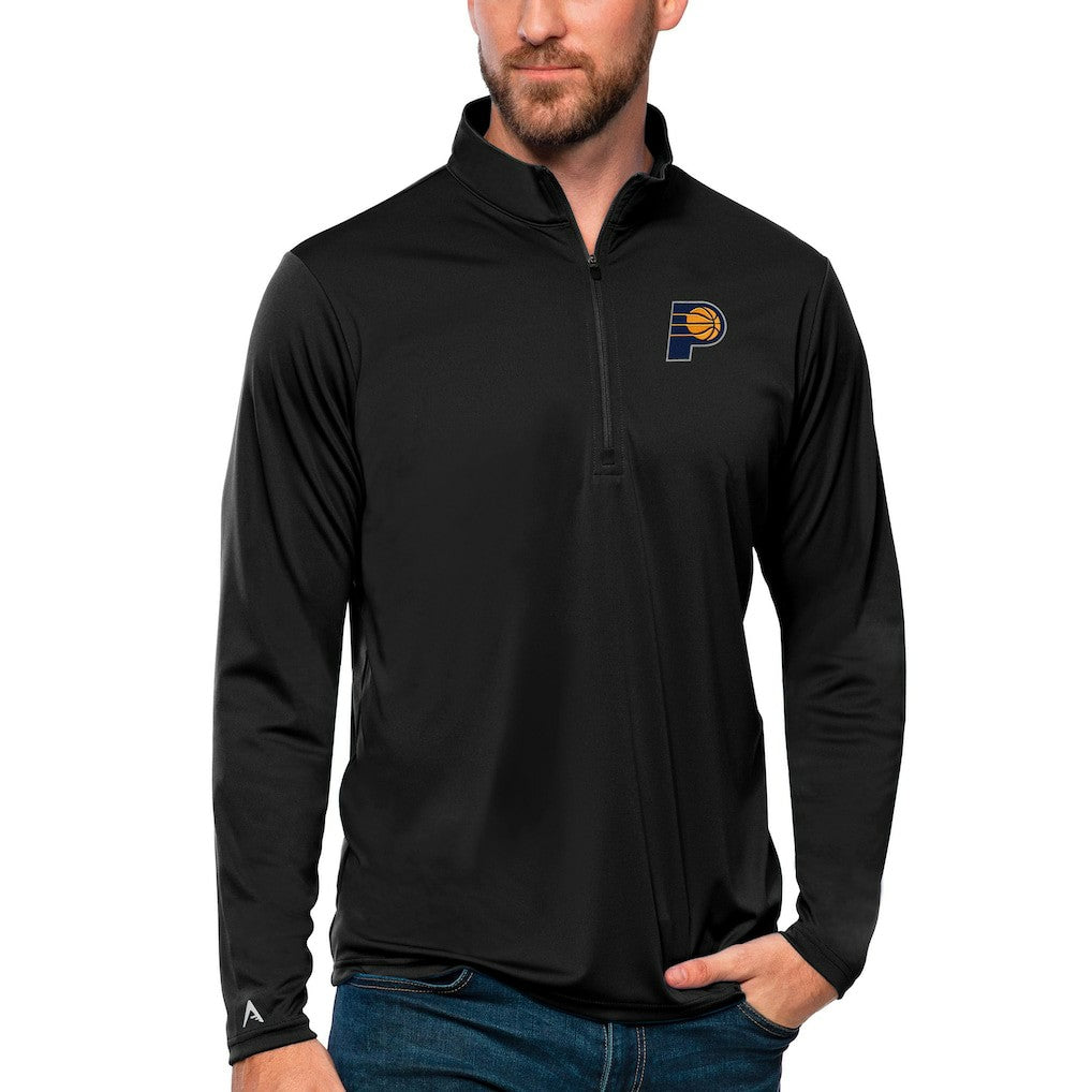 Indiana Pacers Antigua Tribute Quarter-Zip Pullover Top - Black outlet