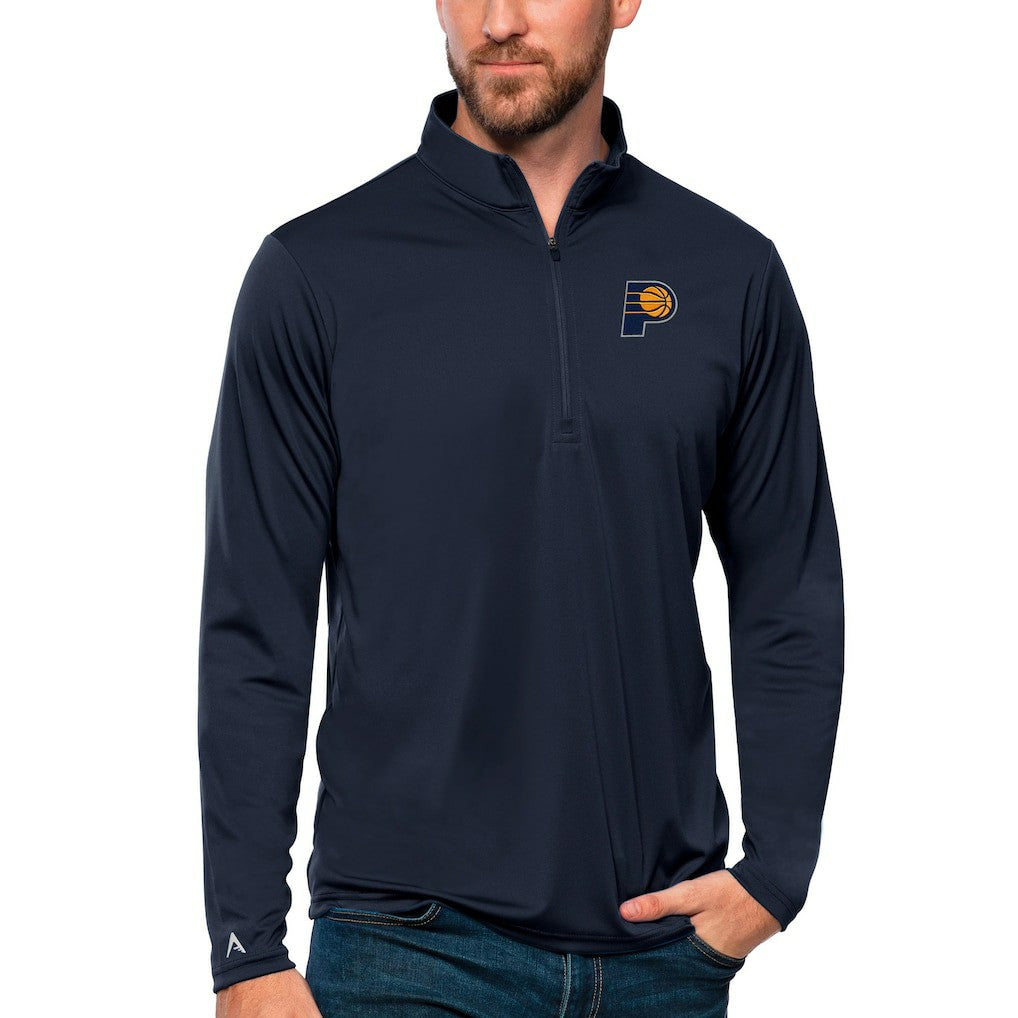 Indiana Pacers Antigua Tribute Quarter-Zip Pullover Top - Navy shop