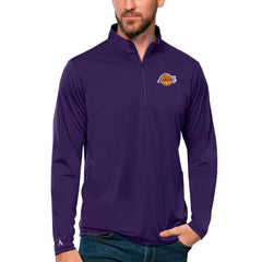 Los Angeles Lakers Antigua Tribute Quarter-Zip Pullover Top - Purple for sale