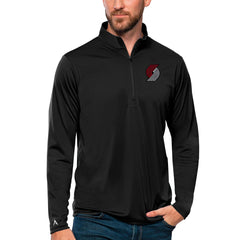 Portland Trail Blazers Antigua Tribute Quarter-Zip Pullover Top - Black on sale