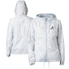 Atlanta Braves Women's Flash Forward Full-Zip Windbreaker Jacket - Gray | Columbia