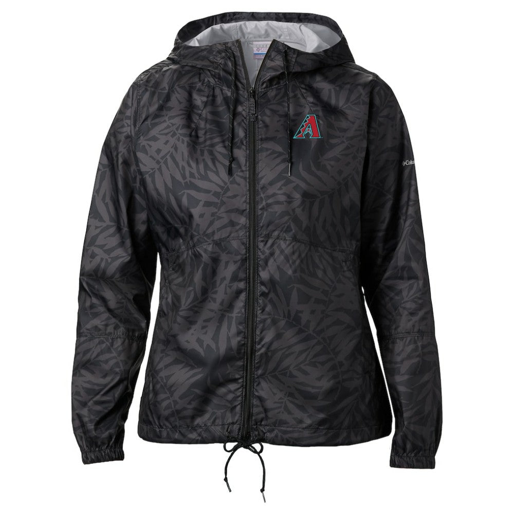 Arizona Diamondbacks Women's Flash Forward Full-Zip Windbreaker Jacket - Black | Columbia