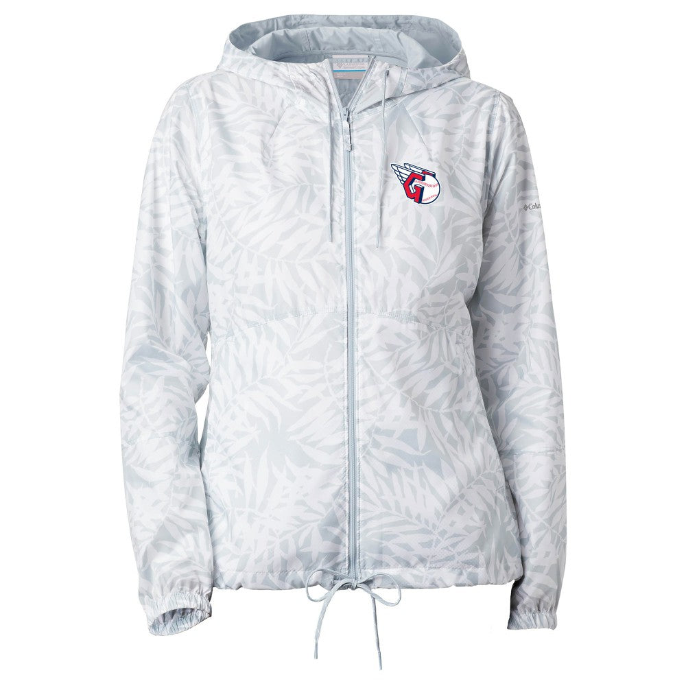 Cleveland Guardians Women's Flash Forward Full-Zip Windbreaker Jacket - Gray | Columbia