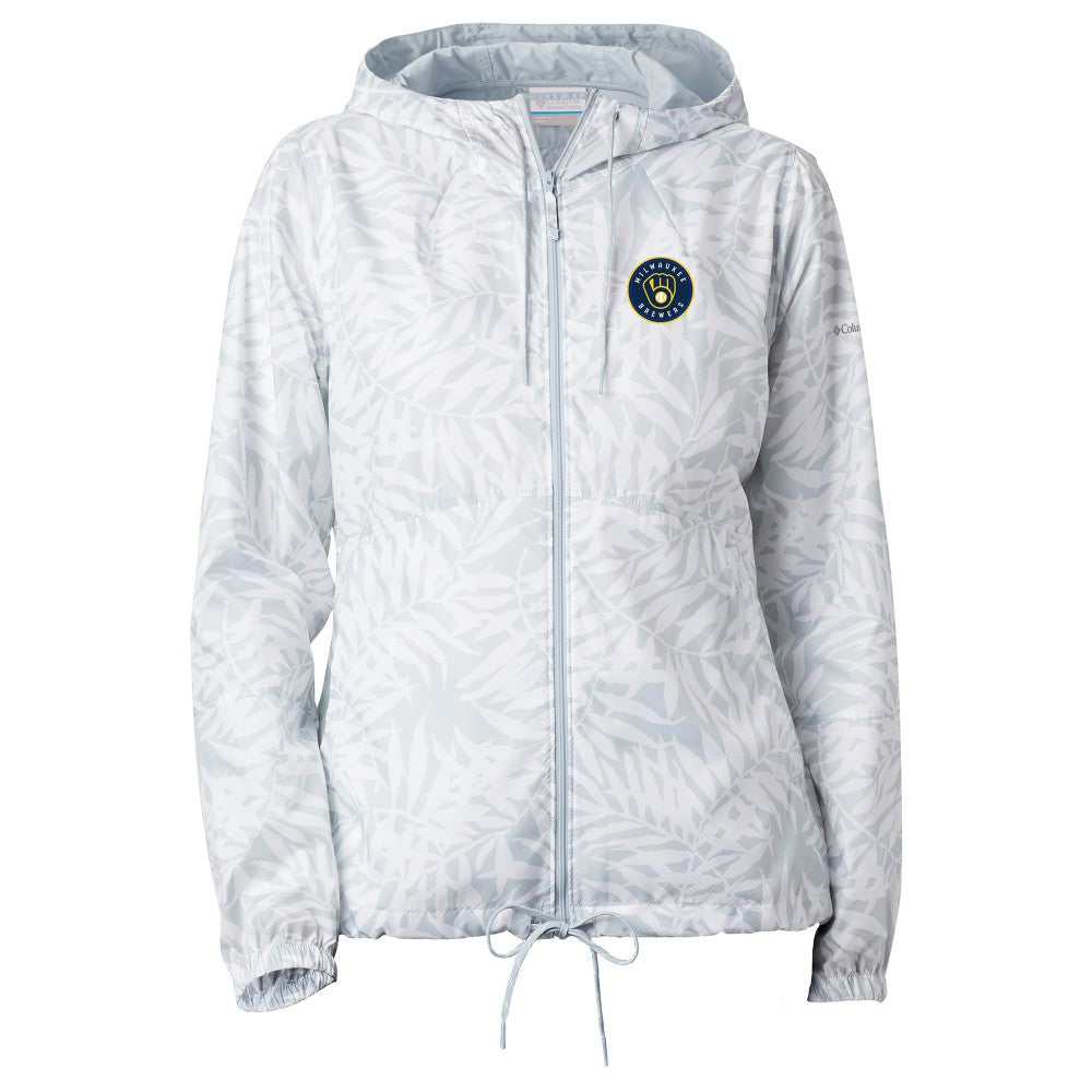 Milwaukee Brewers Women's Flash Forward Full-Zip Windbreaker Jacket - Gray | Columbia