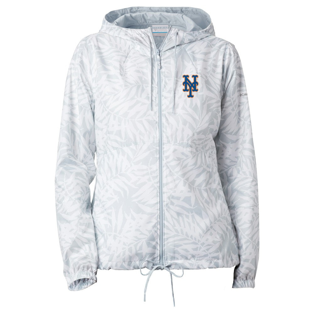 New York Mets Women's Flash Forward Full-Zip Windbreaker Jacket - Gray | Columbia