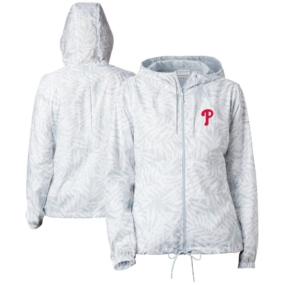 Philadelphia Phillies Women's Flash Forward Full-Zip Windbreaker Jacket - Gray | Columbia
