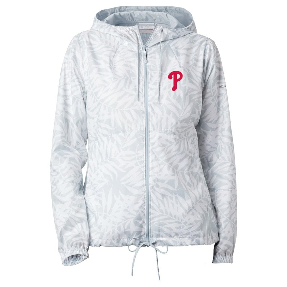 Philadelphia Phillies Women's Flash Forward Full-Zip Windbreaker Jacket - Gray | Columbia