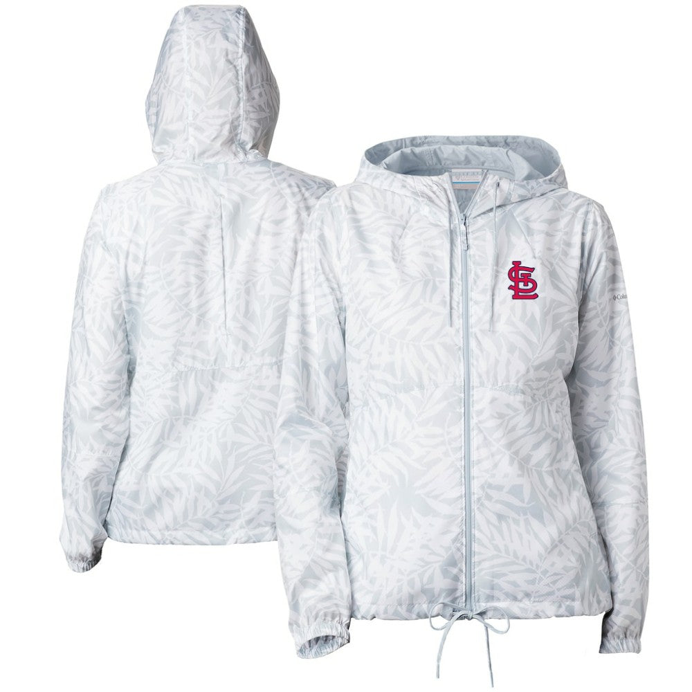 St. Louis Cardinals Women's Flash Forward Full-Zip Windbreaker Jacket - Gray | Columbia