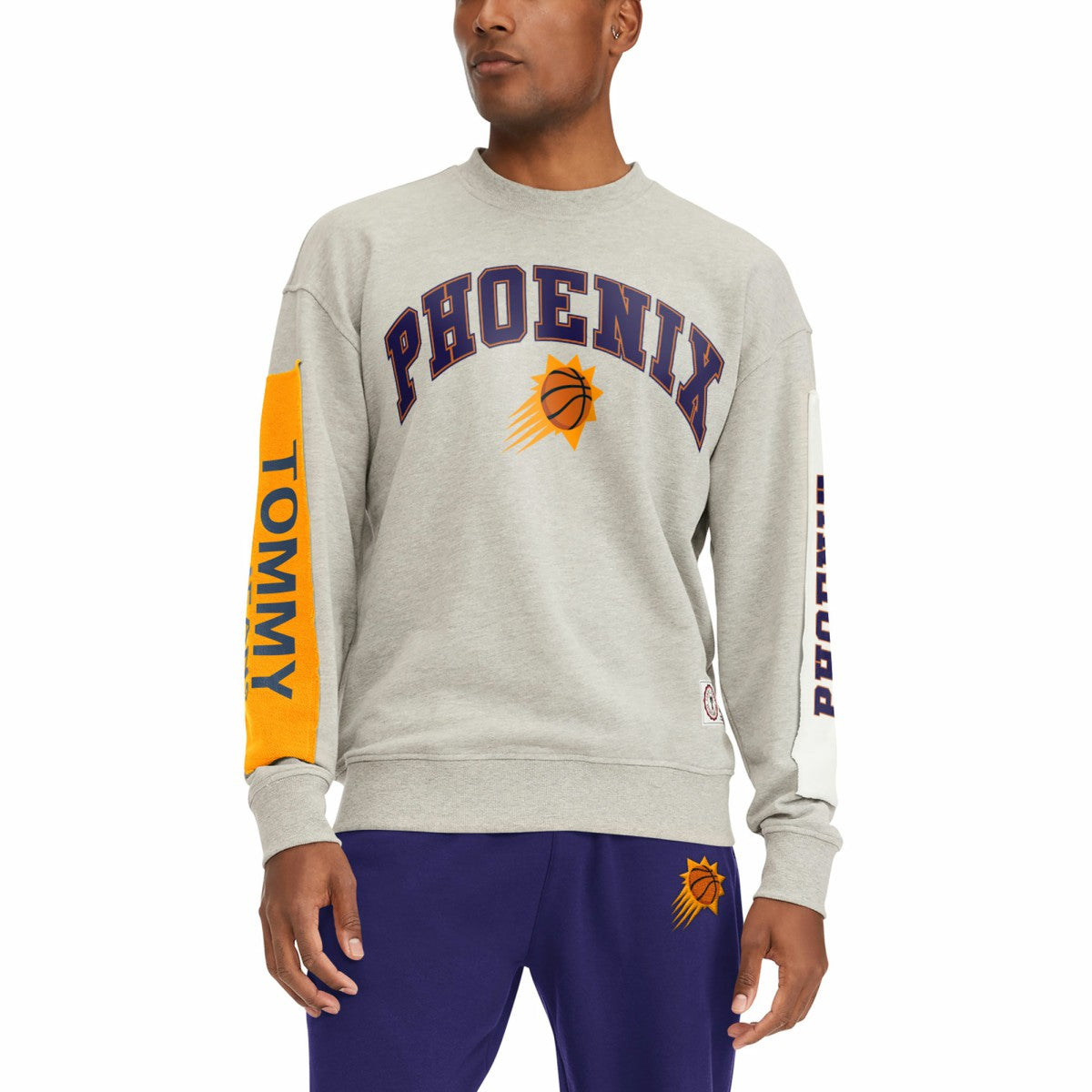 Phoenix Suns Tommy Jeans James Patch Pullover Sweatshirt - Gray discount