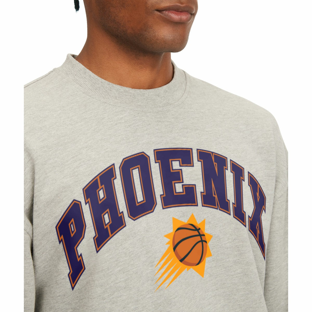 Phoenix Suns Tommy Jeans James Patch Pullover Sweatshirt - Gray discount