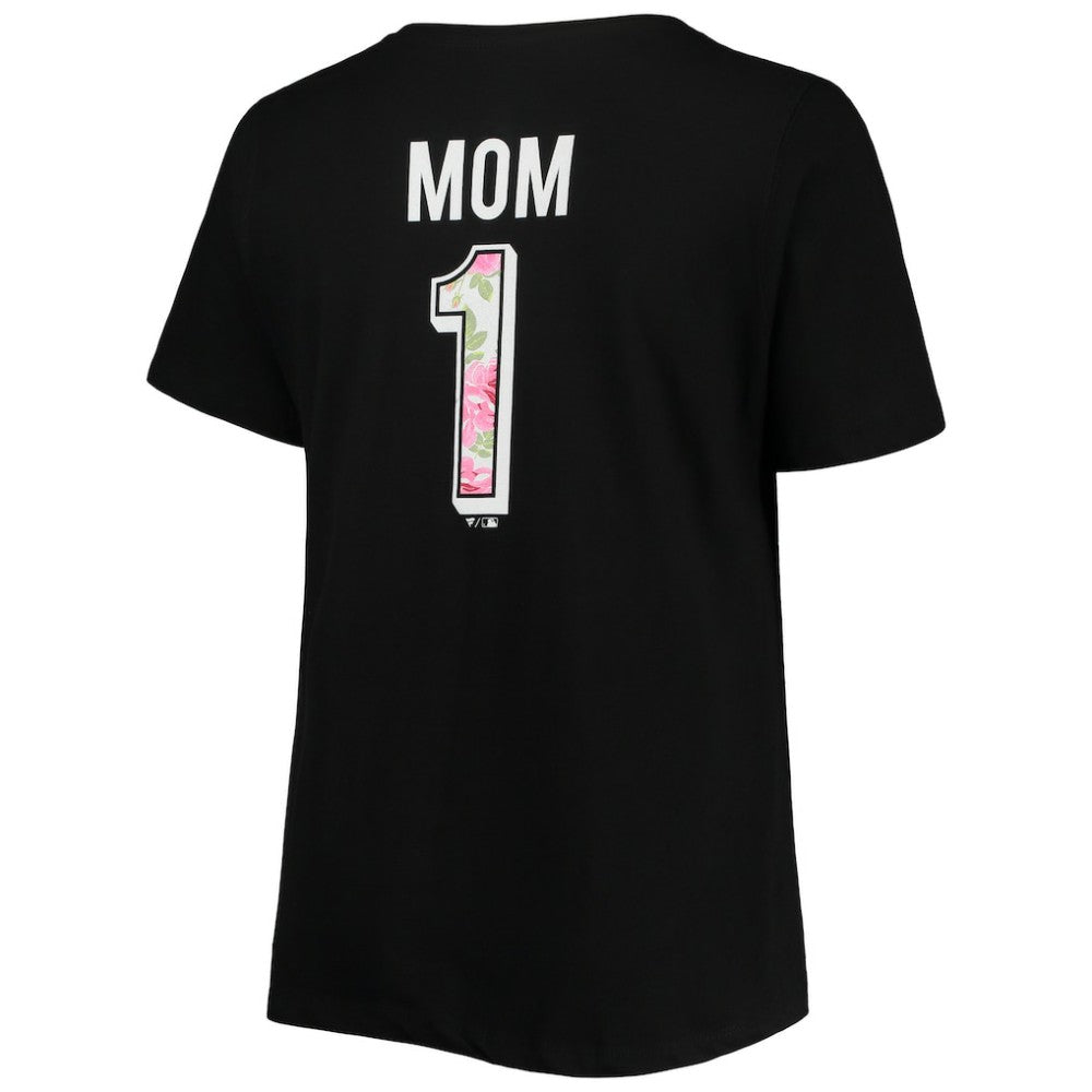 Chicago White Sox Women's Plus Size #1 Mom 2-Hit V-Neck T-Shirt - Black