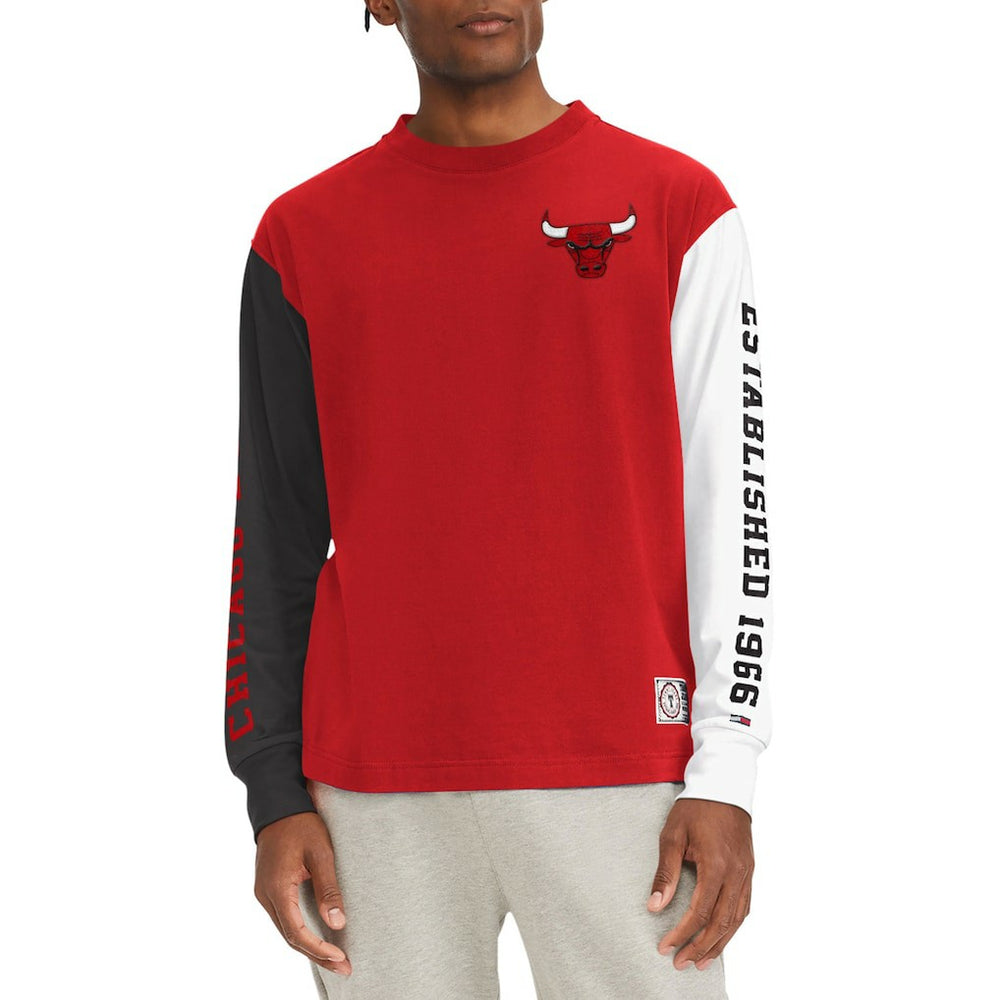 Chicago Bulls Tommy Jeans Richie Color Block Long Sleeve T-Shirt sale - Red on sale