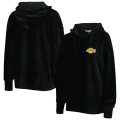 Los Angeles Lakers Touch Women's End Line Velour Pullover Hoodie - Black on sale