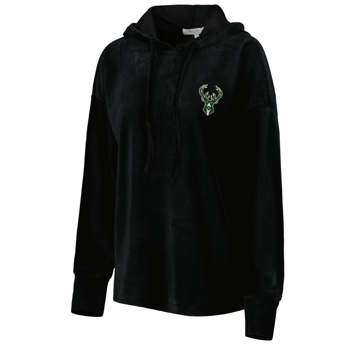Milwaukee Bucks Touch Women's End Line Velour Pullover Hoodie - Black for sale
