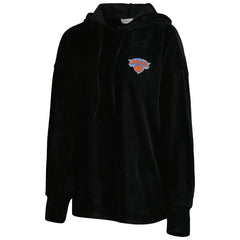 New York Knicks Touch Women's End Line Velour Pullover Hoodie - Black online