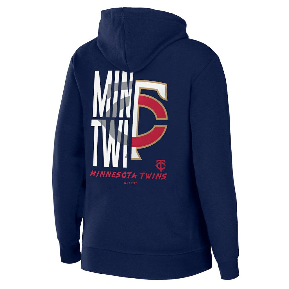 Minnesota Twins WEAR by Erin Andrews Women's Sponge Fleece Full-Zip Hoodie - Navy