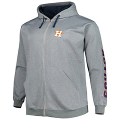 Houston Astros Profile Big & Tall Pullover Hoodie - Ash
