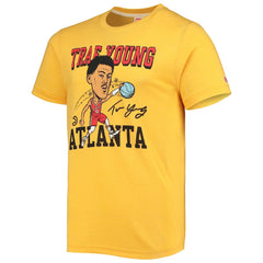 Trae Young Atlanta Hawks Homage Caricature Tri-Blend T-Shirt - Gold for sale