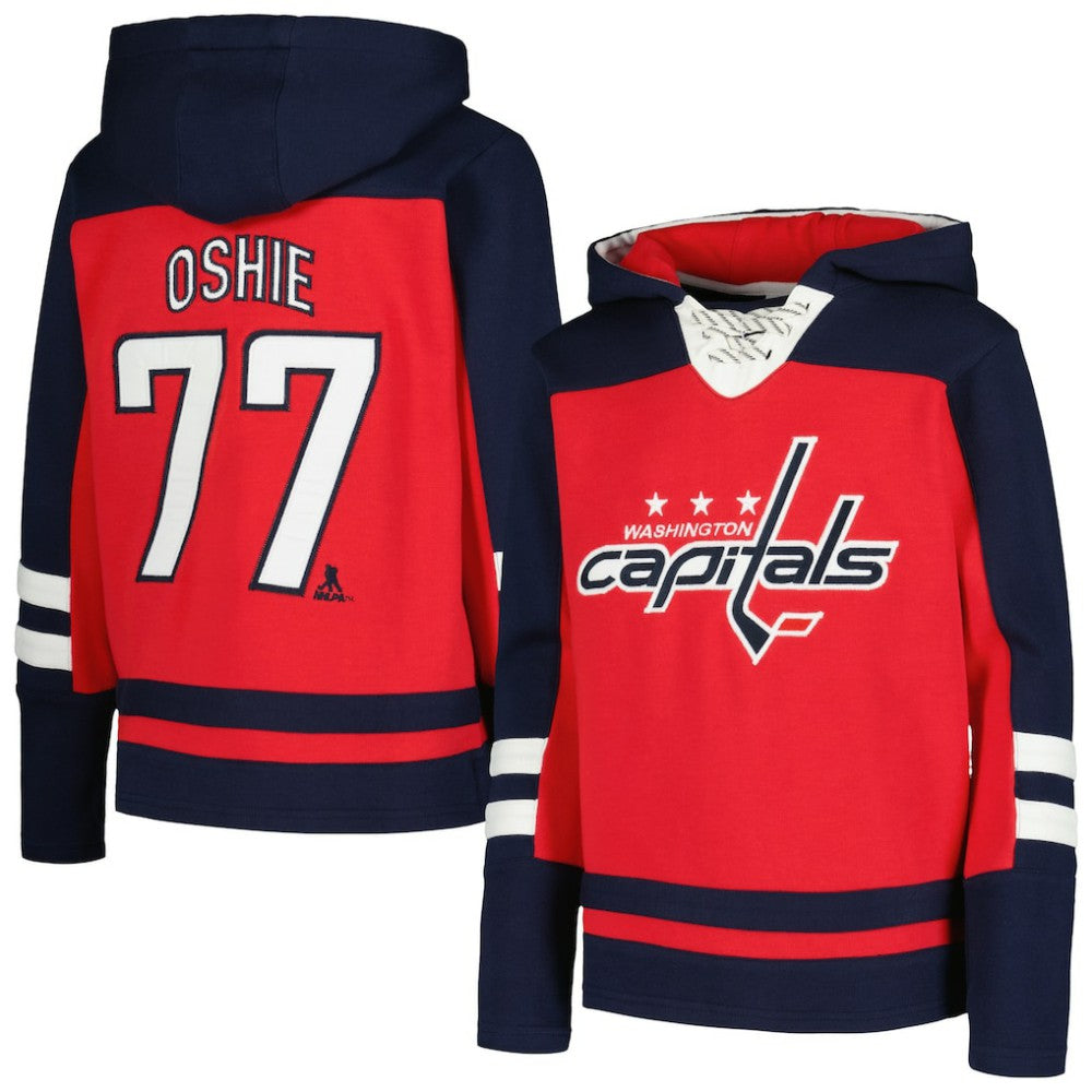 TJ Oshie Washington Capitals Youth Ageless Must-Have V-Neck Name & Number Pullover Hoodie