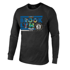 Brooklyn Nets Majestic Threads City and State Tri-Blend Long Sleeve T-Shirt - Black for sale