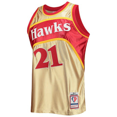 Dominique Wilkins Atlanta Hawks 75th Anniversary 1986/87 Hardwood Classics Swingman Jersey - Gold | Mitchell & Ness sale