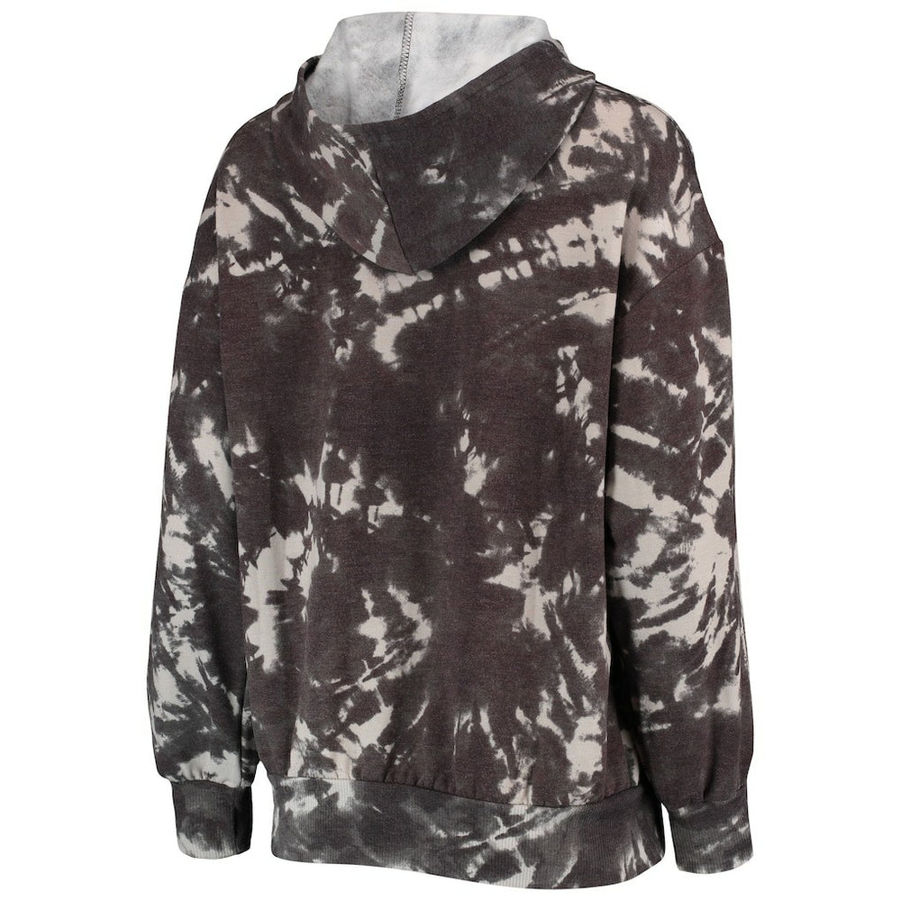 Golden State Warriors Majestic Threads Women's Burble Tie-Dye Tri-Blend Pullover Hoodie sale - Black cheap