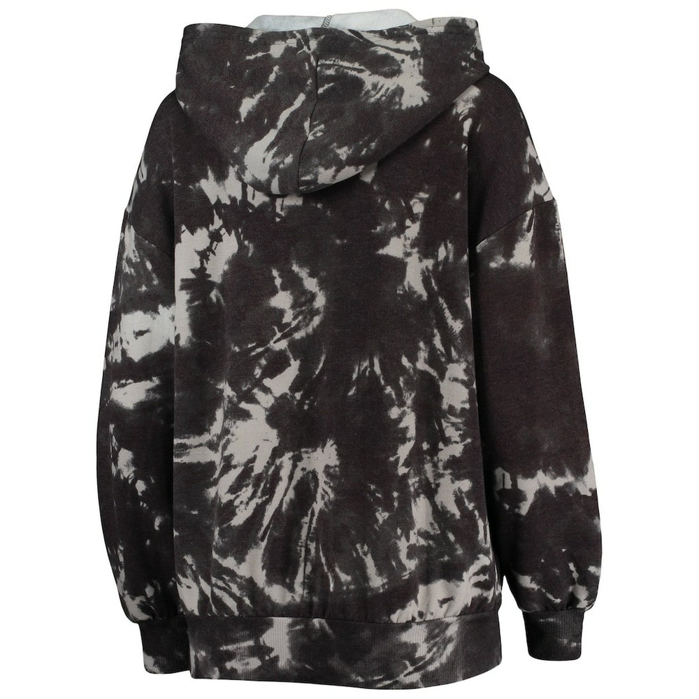 Brooklyn Nets Majestic Threads Women's Burble Tie-Dye Tri-Blend Pullover Hoodie - Black cheap