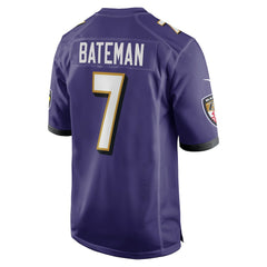 NFL Baltimore Ravens Rashod Bateman  Game Player Jersey