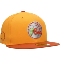 Philadelphia 76ers 59FIFTY Fitted Hat - Gold/Rust | New Era online