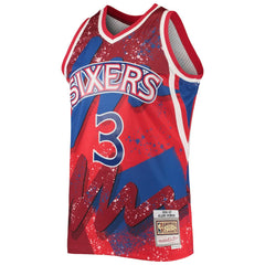 Allen Iverson Philadelphia 76ers Hardwood Classics 1996/97 Hyper Hoops Swingman Jersey - Red | Mitchell & Ness on sale
