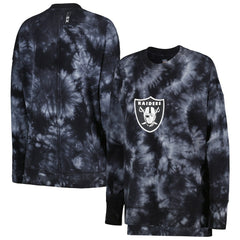 NFL Las Vegas Raiders MSX by Michael Strahan Women's Bailey Tie-Dye Pullover Sweatshirt