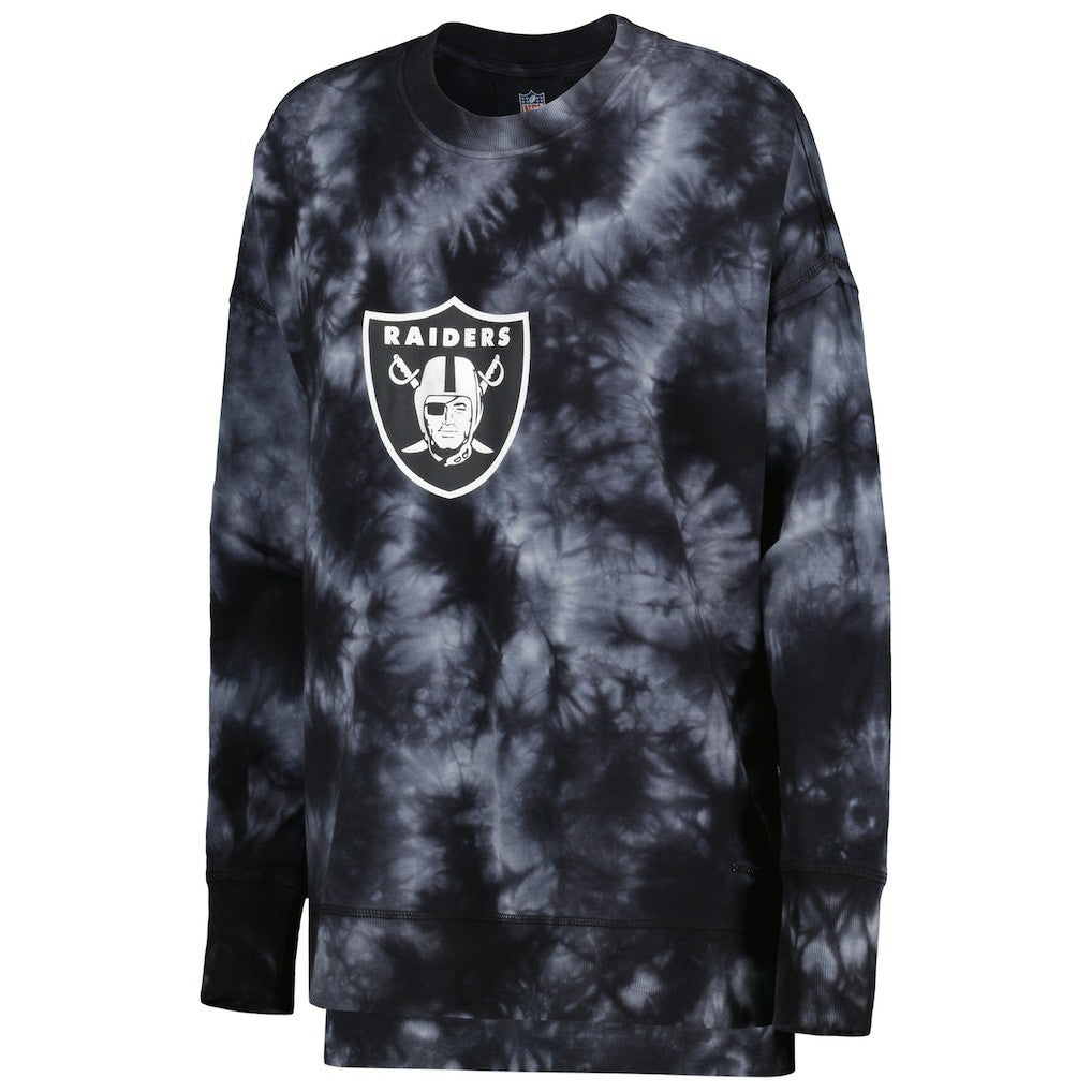 NFL Las Vegas Raiders MSX by Michael Strahan Women's Bailey Tie-Dye Pullover Sweatshirt