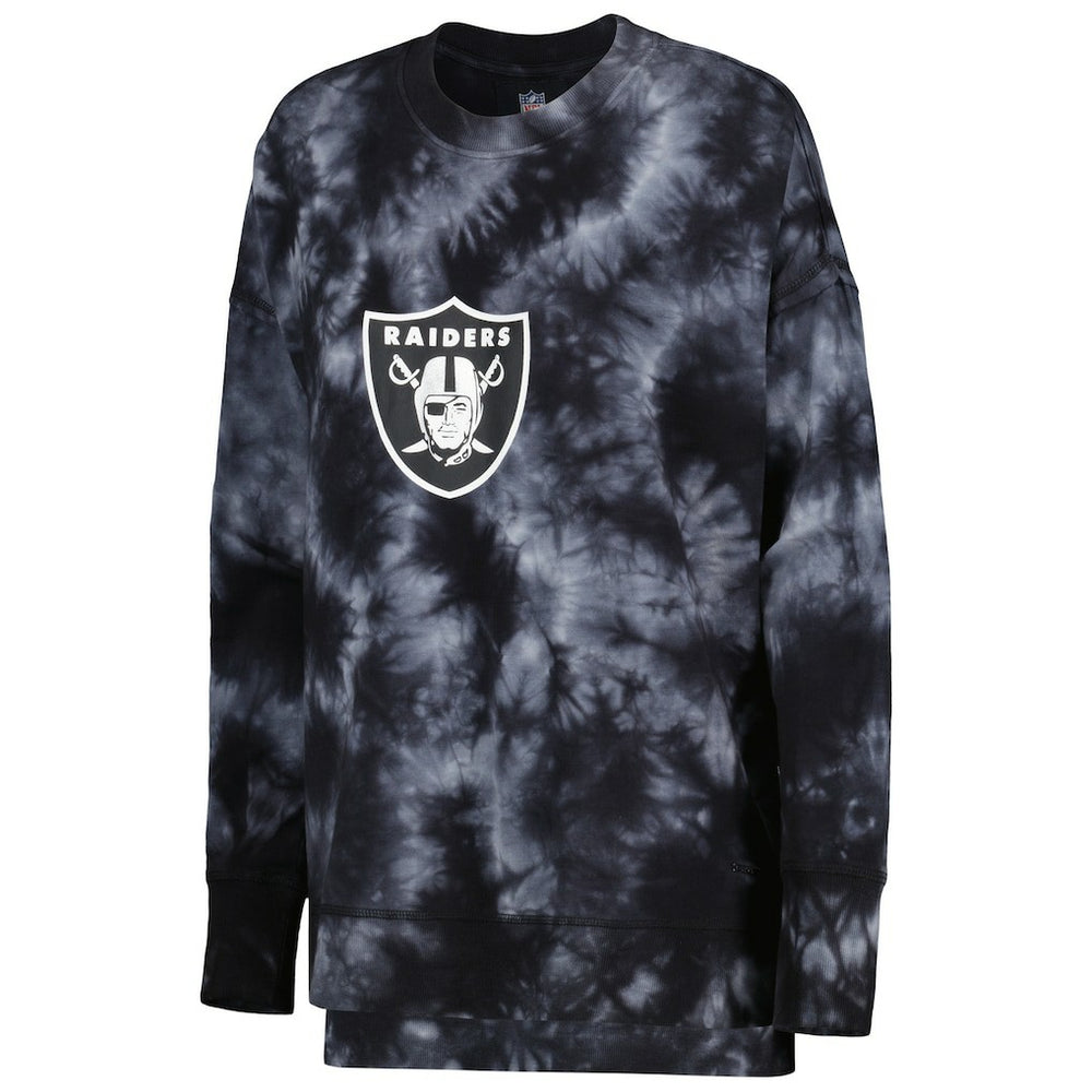NFL Las Vegas Raiders MSX by Michael Strahan Women's Bailey Tie-Dye Pullover Sweatshirt