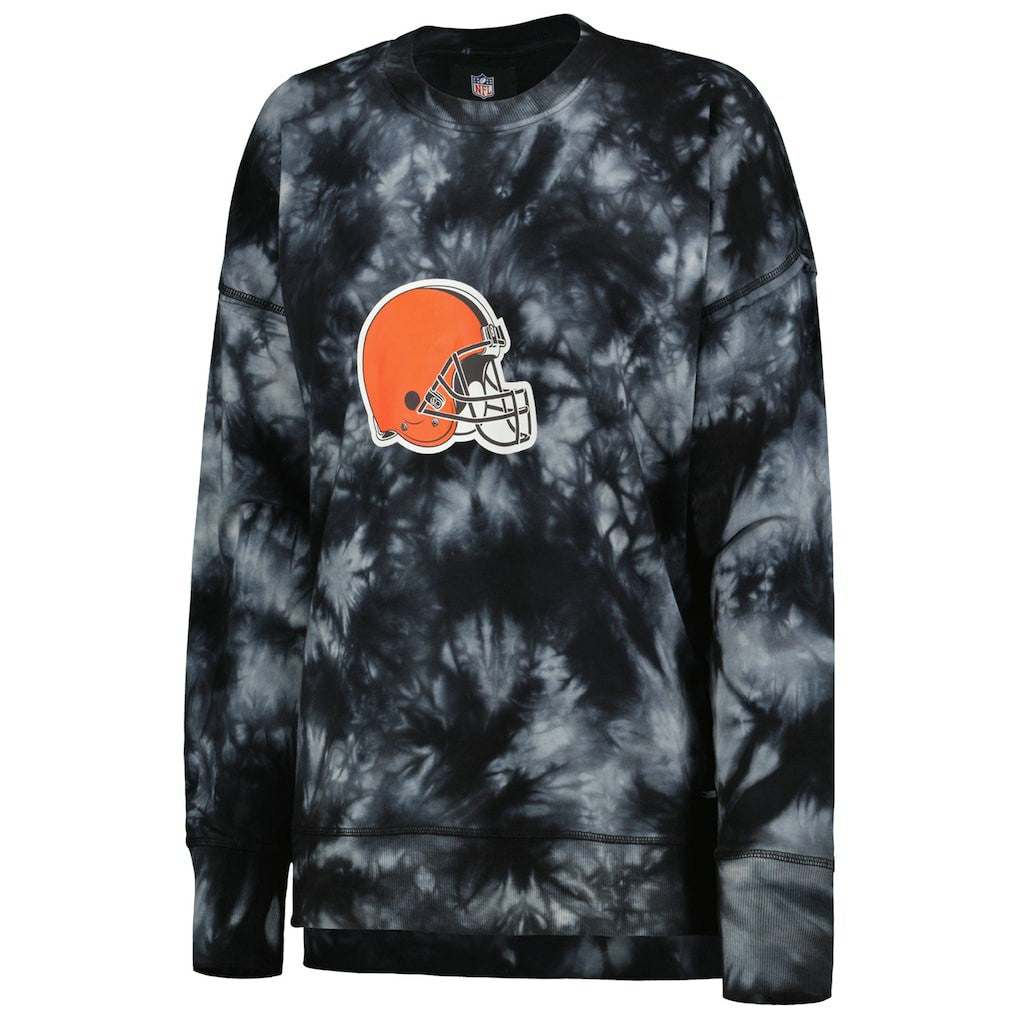 NFL Cleveland Browns MSX by Michael Strahan Women's Bailey Tie-Dye Tri-Blend Pullover Sweatshirt