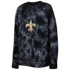 NFL New Orleans Saints MSX by Michael Strahan Women's Bailey Tie-Dye Tri-Blend Pullover Sweatshirt