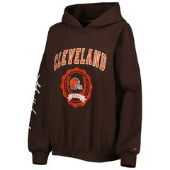 NFL Cleveland Browns Tommy Hilfiger Women's Becca Drop Shoulder Pullover Hoodie