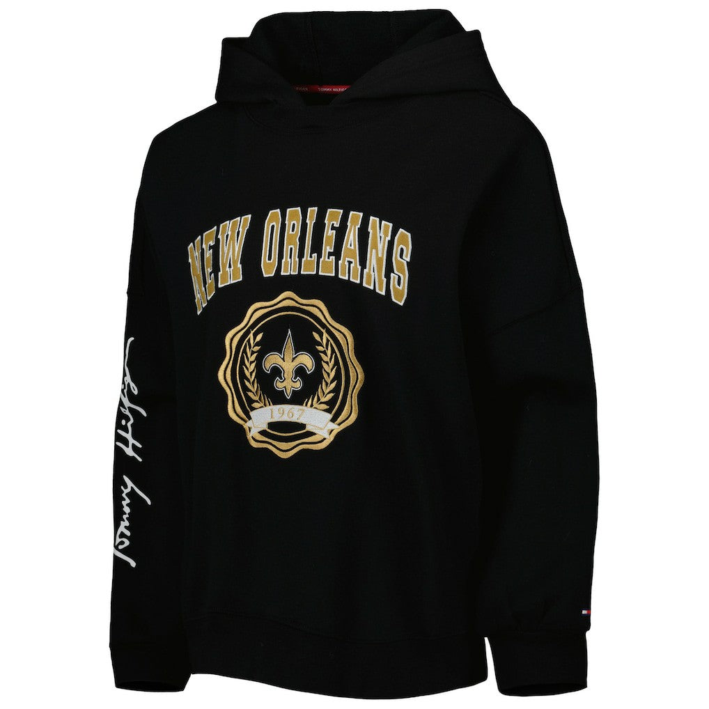 NFL New Orleans Saints Tommy Hilfiger Women's Becca Drop Shoulder Pullover Hoodie