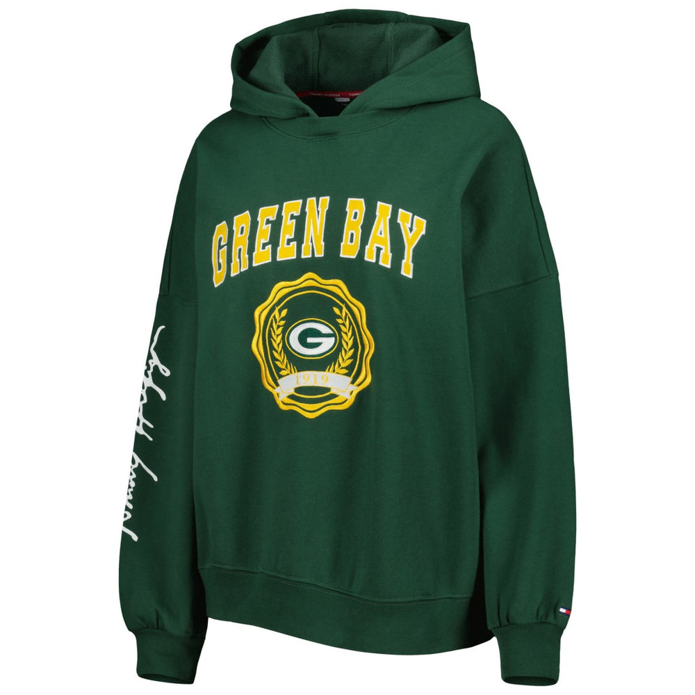 NFL Green Bay Packers Tommy Hilfiger Women's Becca Drop Shoulder Pullover Hoodie