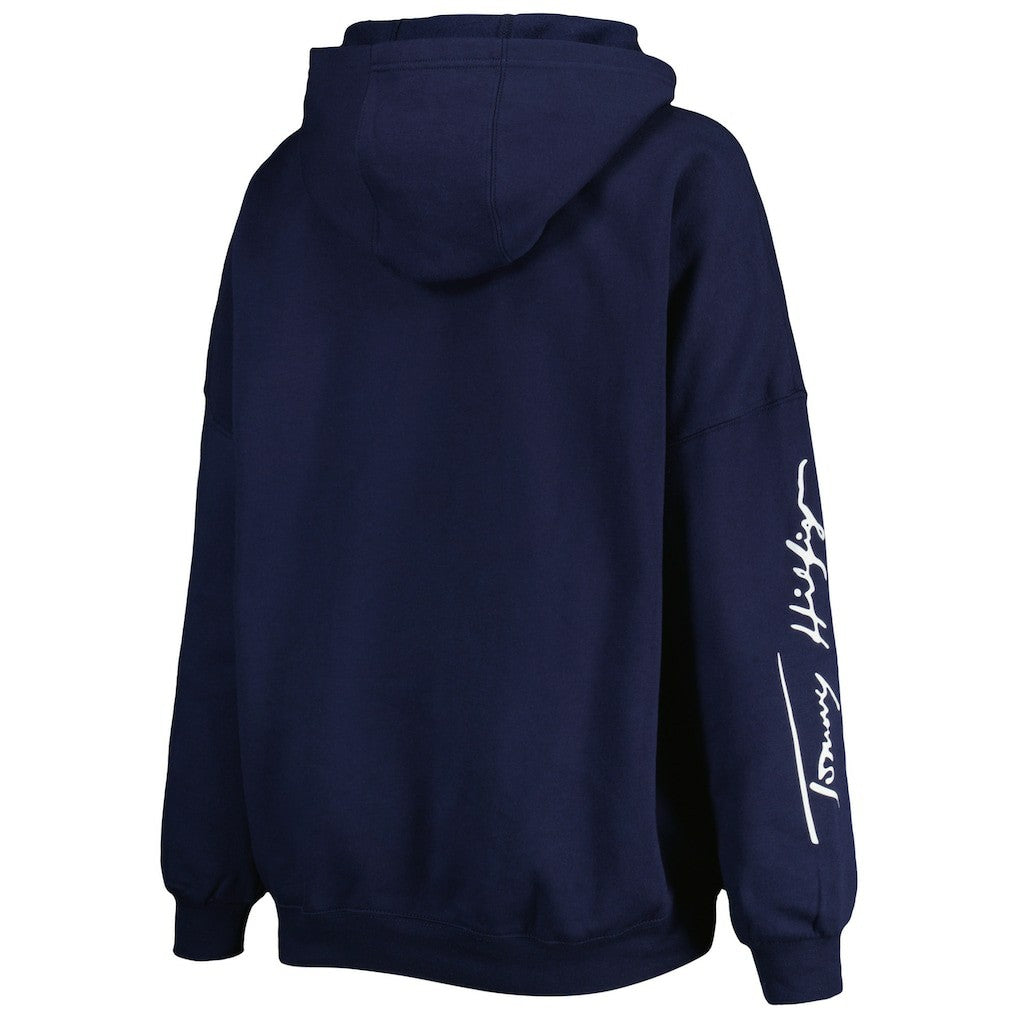 NFL New England Patriots Tommy Hilfiger Women's Becca Drop Shoulder Pullover Hoodie