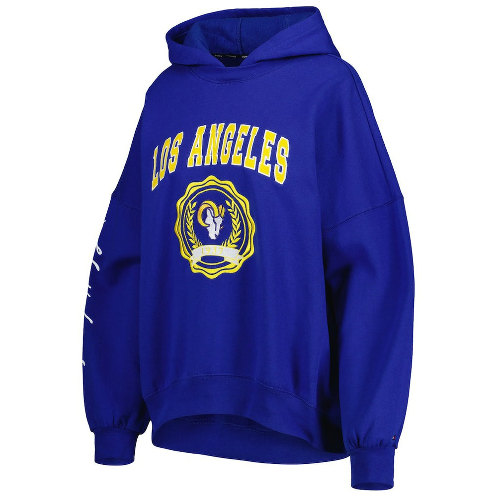 NFL Los Angeles Rams Tommy Hilfiger Women's Becca Drop Shoulder Pullover Hoodie