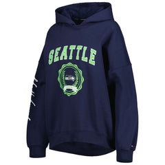 NFL Seattle Seahawks Tommy Hilfiger Women's Becca Drop Shoulder Pullover Hoodie