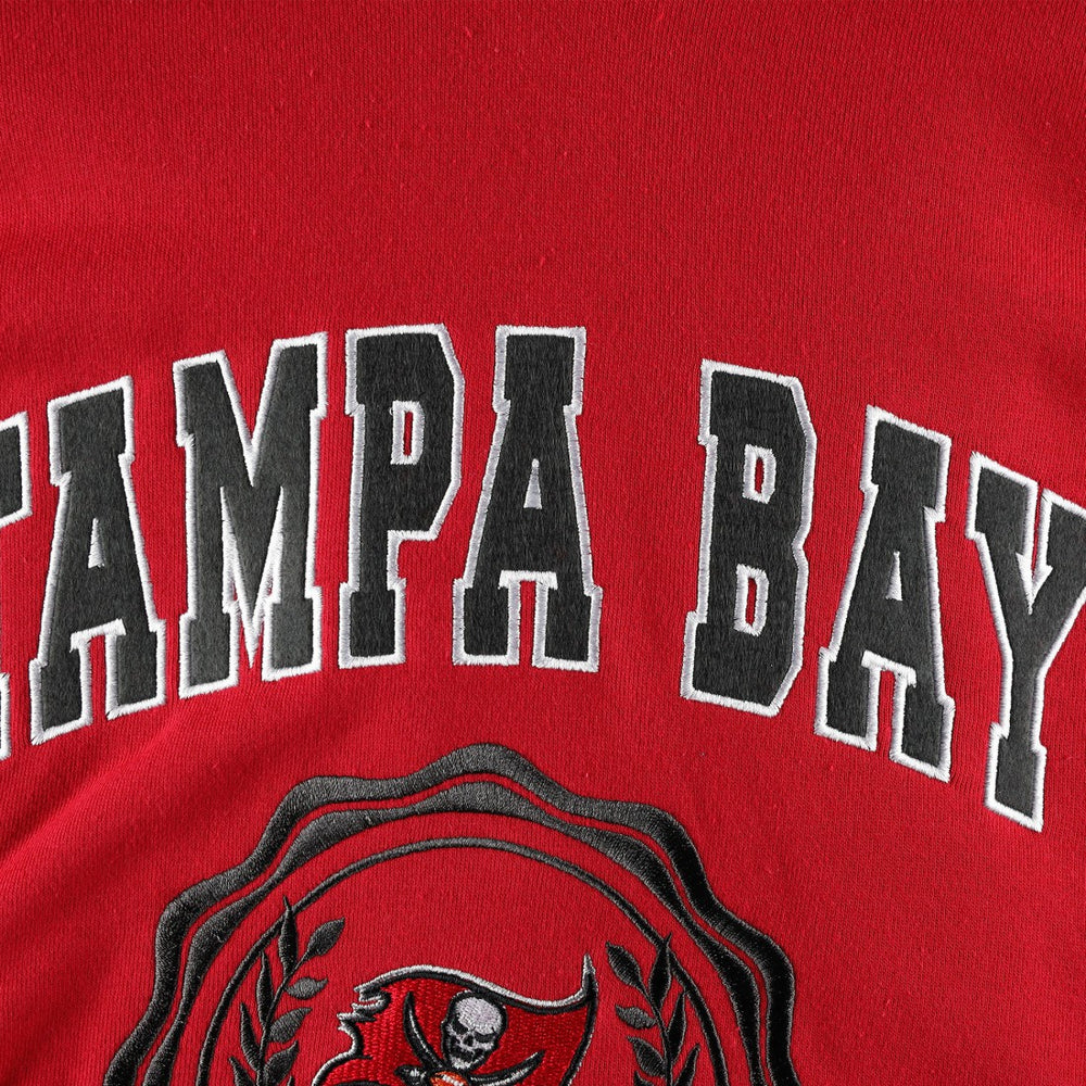 NFL Tampa Bay Buccaneers Tommy Hilfiger Women's Becca Drop Shoulder Pullover Hoodie
