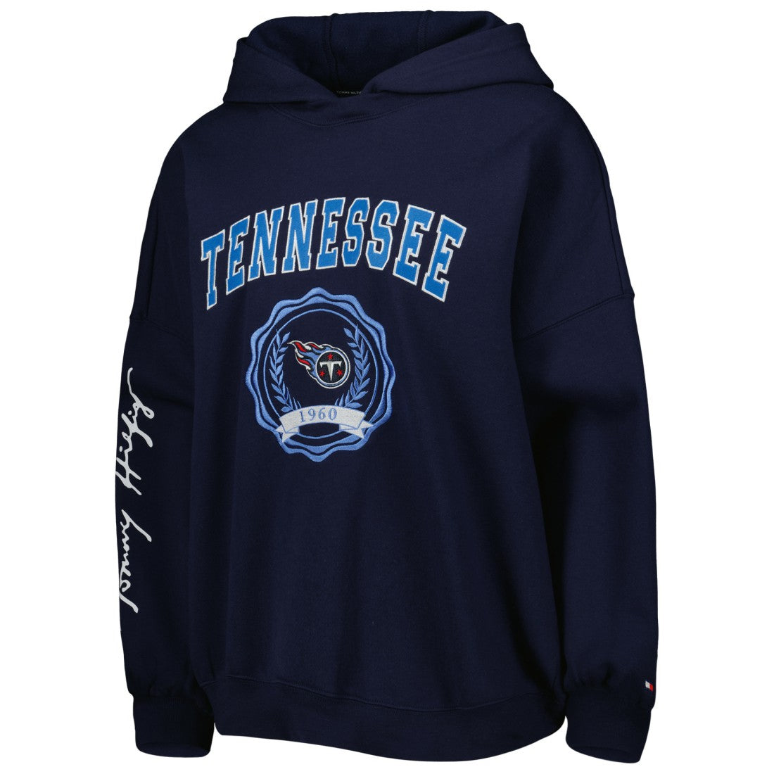 NFL Tennessee Titans Tommy Hilfiger Women's Becca Drop Shoulder Pullover Hoodie
