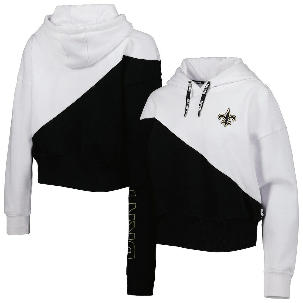 NFL New Orleans Saints DKNY Sport Women's Bobbi Color Blocked Pullover Hoodie