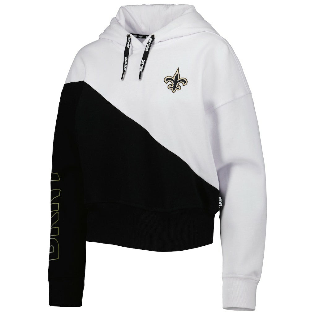 NFL New Orleans Saints DKNY Sport Women's Bobbi Color Blocked Pullover Hoodie