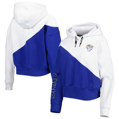 NFL Los Angeles Rams DKNY Sport Women's Bobbi Color Blocked Pullover Hoodie