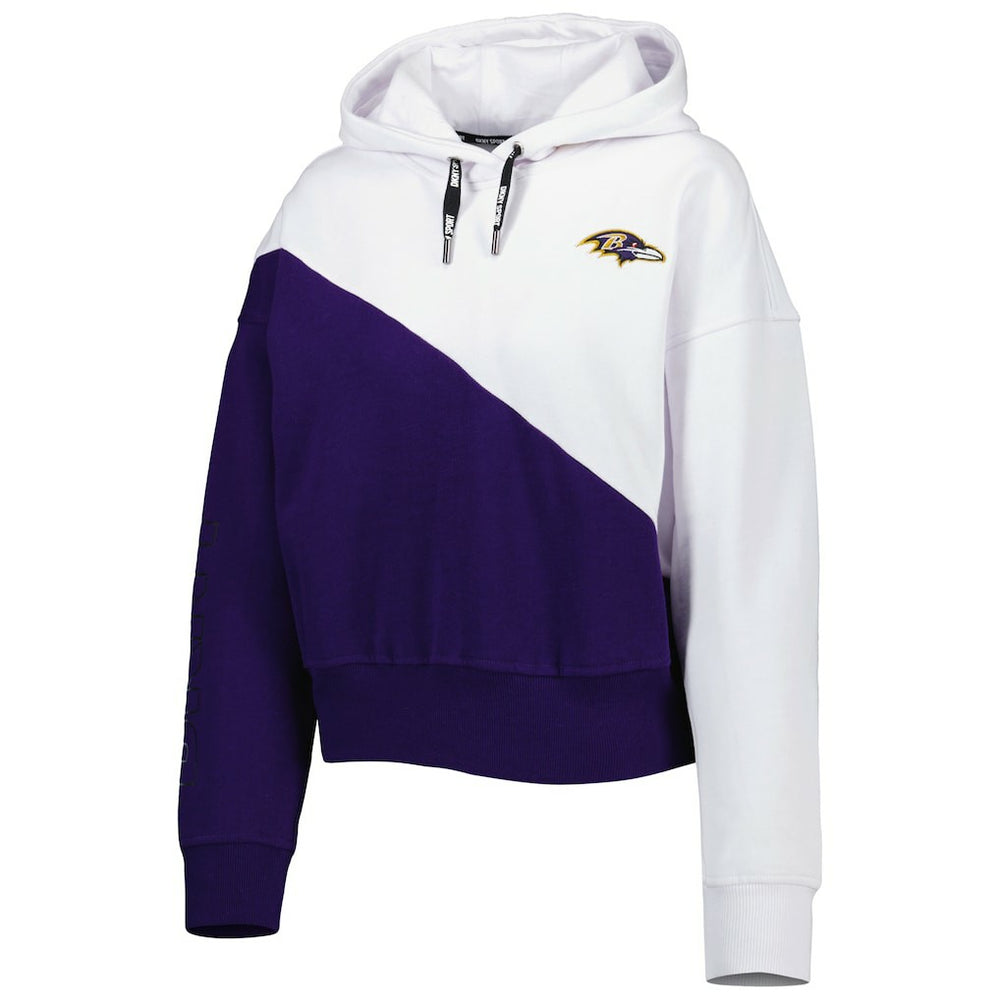 NFL Baltimore Ravens DKNY Sport Women's Bobbi Color Blocked Pullover Hoodie