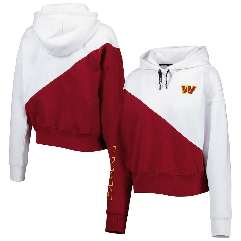 NFL Washington Commanders DKNY Sport Women's Bobbi Color Blocked Pullover Hoodie