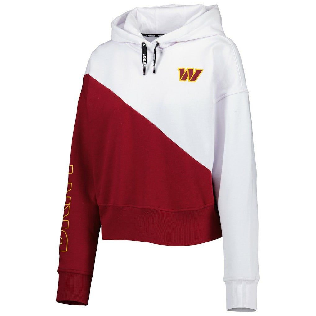 NFL Washington Commanders DKNY Sport Women's Bobbi Color Blocked Pullover Hoodie